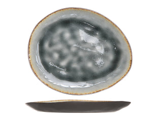 Cosy & Trendy Ontbijtborden / Dessertborden Organic - Laguna Blue Grey - 20 x 16 cm - 4 Stuks