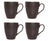 Cosy & Trendy Mokken / Bekers - Laguna Blue Grey - 450 ml - 4 Stuks