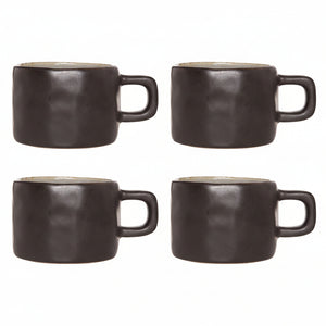 Cosy & Trendy Koffiekopjes Laguna Blue Grey 230 ml - 4 Stuks