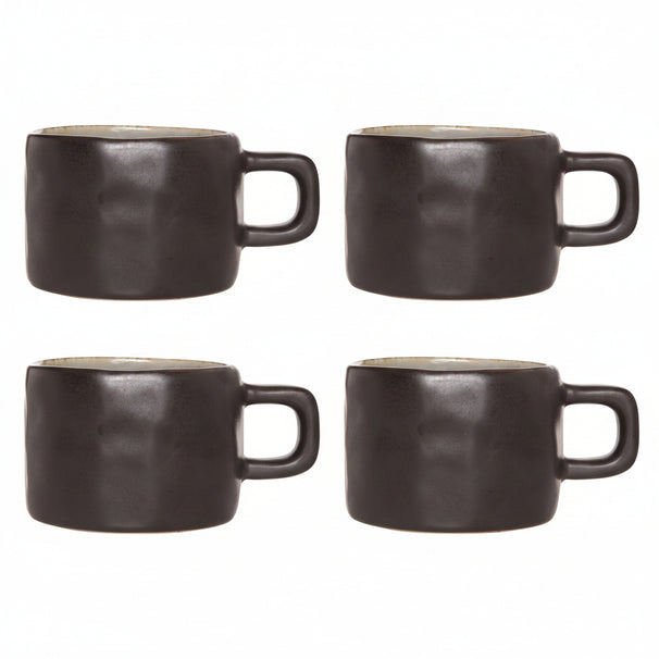 Cosy & Trendy Koffiekopjes Laguna Blue Grey 230 ml - 4 Stuks