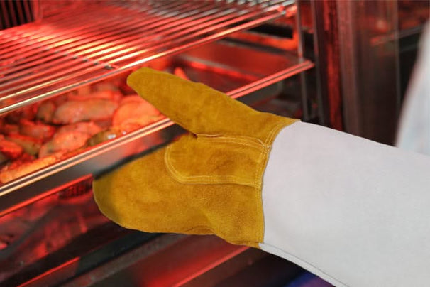 Hendi BBQ Wanten / Ovenwanten Leer 46 cm - 2 Stuks