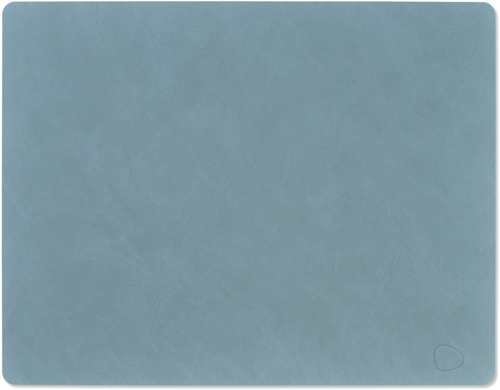LIND DNA Placemats Nupo - Leer - Lichtblauw 45 x 35 cm - 2 Stuks