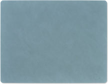 LIND DNA Placemats Nupo - Leer - Lichtblauw 45 x 35 cm - 2 Stuks