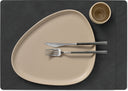 LIND DNA Placemats Nupo - Leer - Black - Afwasbaar - 45 x 35 cm - 2 Stuks