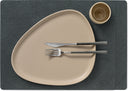 LIND DNA Placemats Hippo - Leer - Black Anthracite - 45 x 35 cm - 2 Stuks