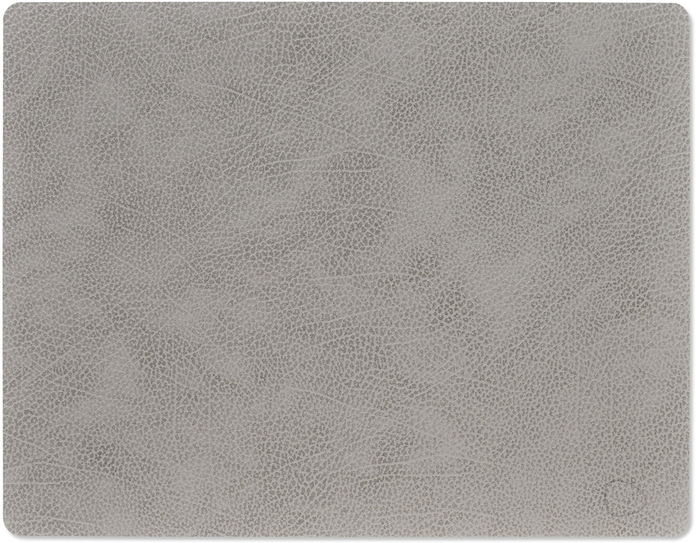 LIND DNA Placemats Hippo - Leer - Anthracite Grey - 45 x 35 cm - 2 Stuks