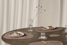 LIND DNA Onderzetters Nupo - Leer - Old Rose - 13 x 11 cm - 4 Stuks