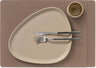 LIND DNA Placemats Nupo - Leer - Truffle - 45 x 35 cm - 2 Stuks
