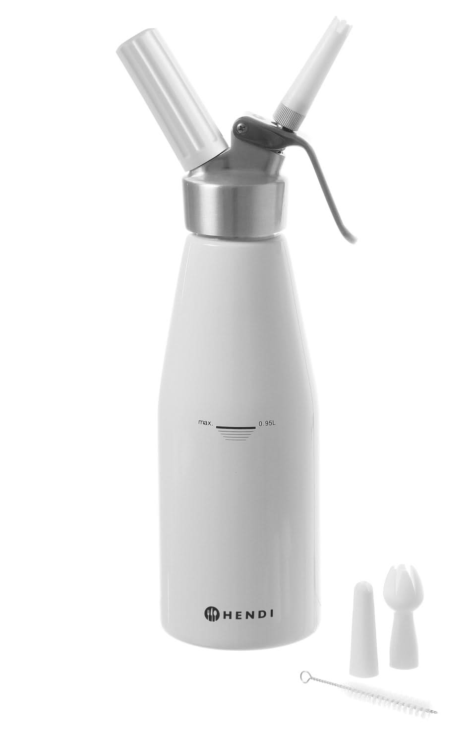 Hendi Slagroomspuit Wit 950 ml + Slagroompatronen 10 stuks