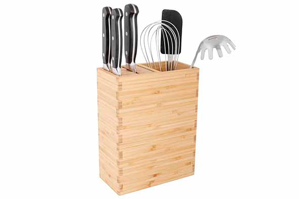 Cosy & Trendy Messenblok Delish Chef 18 x 9 x 22 cm - geschikt voor 9 messen of kookgerei