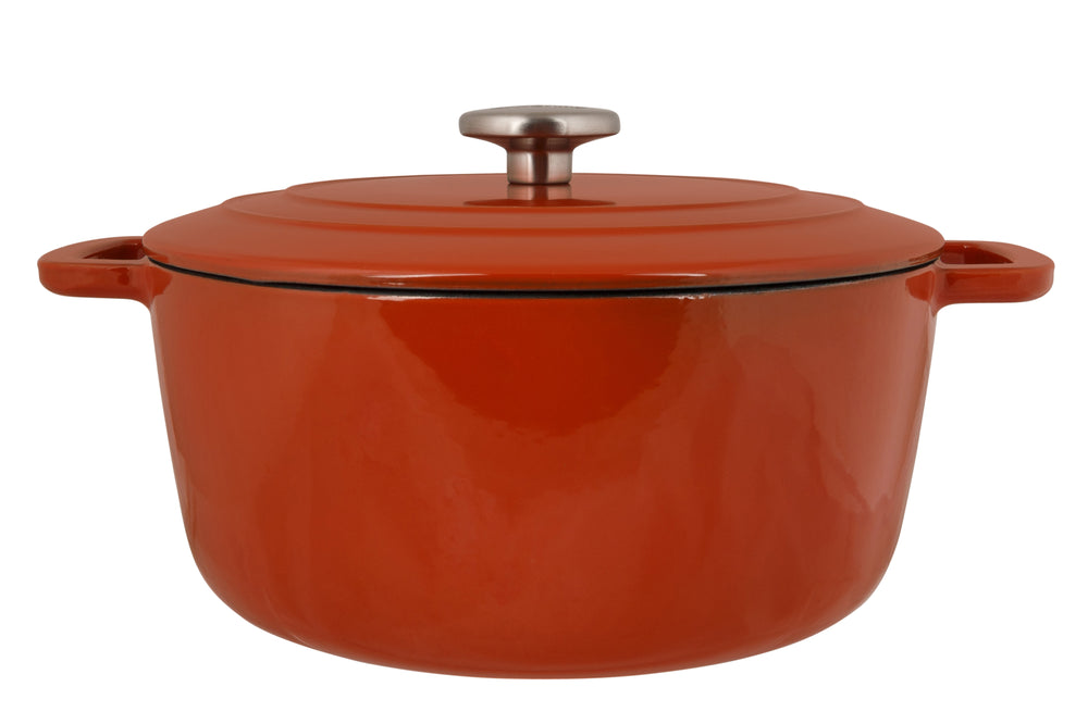 Cosy & Trendy Braadpan met deksel Fontestic Gietijzer Roest Ø 28 cm / 6.8 Liter - geëmailleerde anti-aanbaklaag