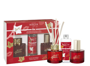Maison Berger Giftset Duo Lolita Lempicka Sweet - Geurstokjes 80 ml & Roomspray 50 ml - Rood