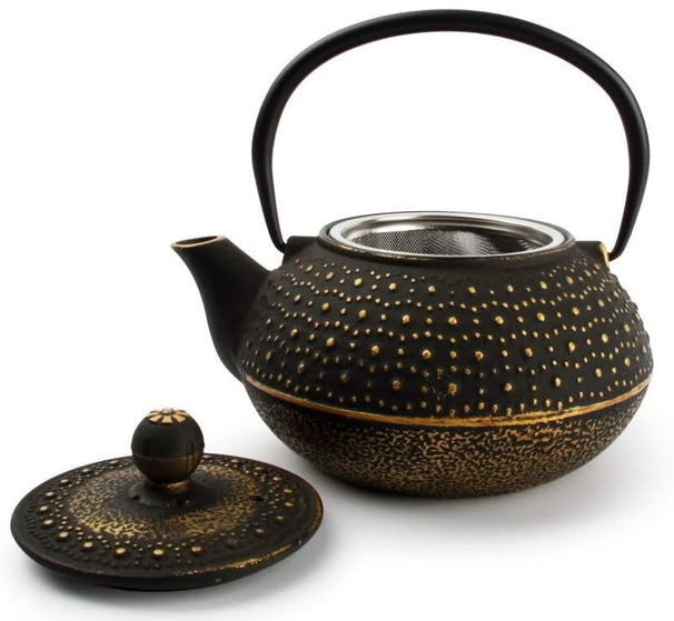 Salt & Pepper Theepot My Tea met RVS Filter - Gietijzer Zwart / Goud - 800 ml