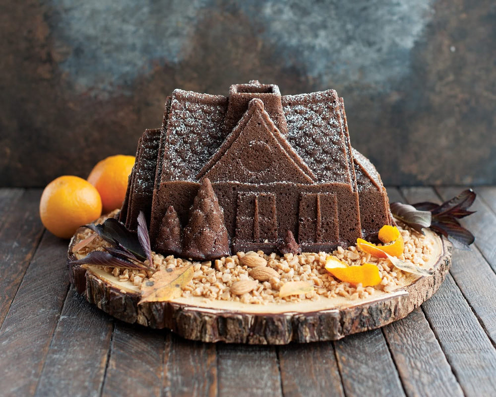 Nordic Ware Tulbandvorm  Gingerbread House Bundt Zilver - Gietaluminium - 26 x 20 cm