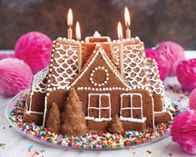 Nordic Ware Tulbandvorm  Gingerbread House Bundt Zilver - Gietaluminium - 26 x 20 cm