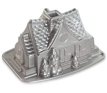Nordic Ware Tulbandvorm  Gingerbread House Bundt Zilver - Gietaluminium - 26 x 20 cm