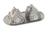 Nordic Ware Cakevorm Gingerbread House Duet Zilver - Gietaluminium - 32 x 17 cm