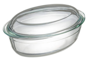 Sareva Ovenschaal met deksel Glas - Ovaal - 28 x 19 x 9.5 cm / 4 liter
