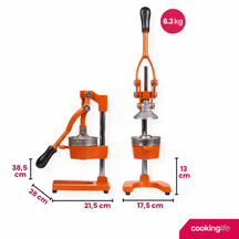 Cookinglife Citruspers - Gietijzer - Hevelmodel - Oranje