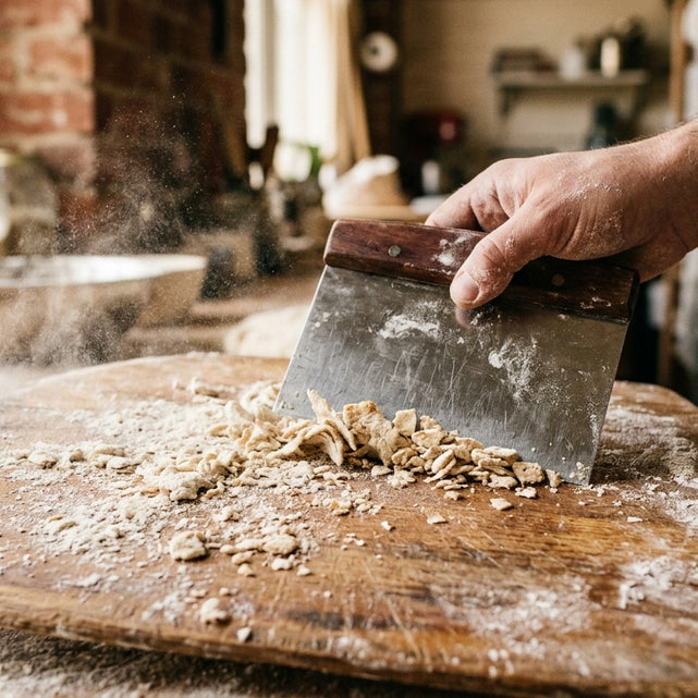 Houten schep: droog schoonmaken