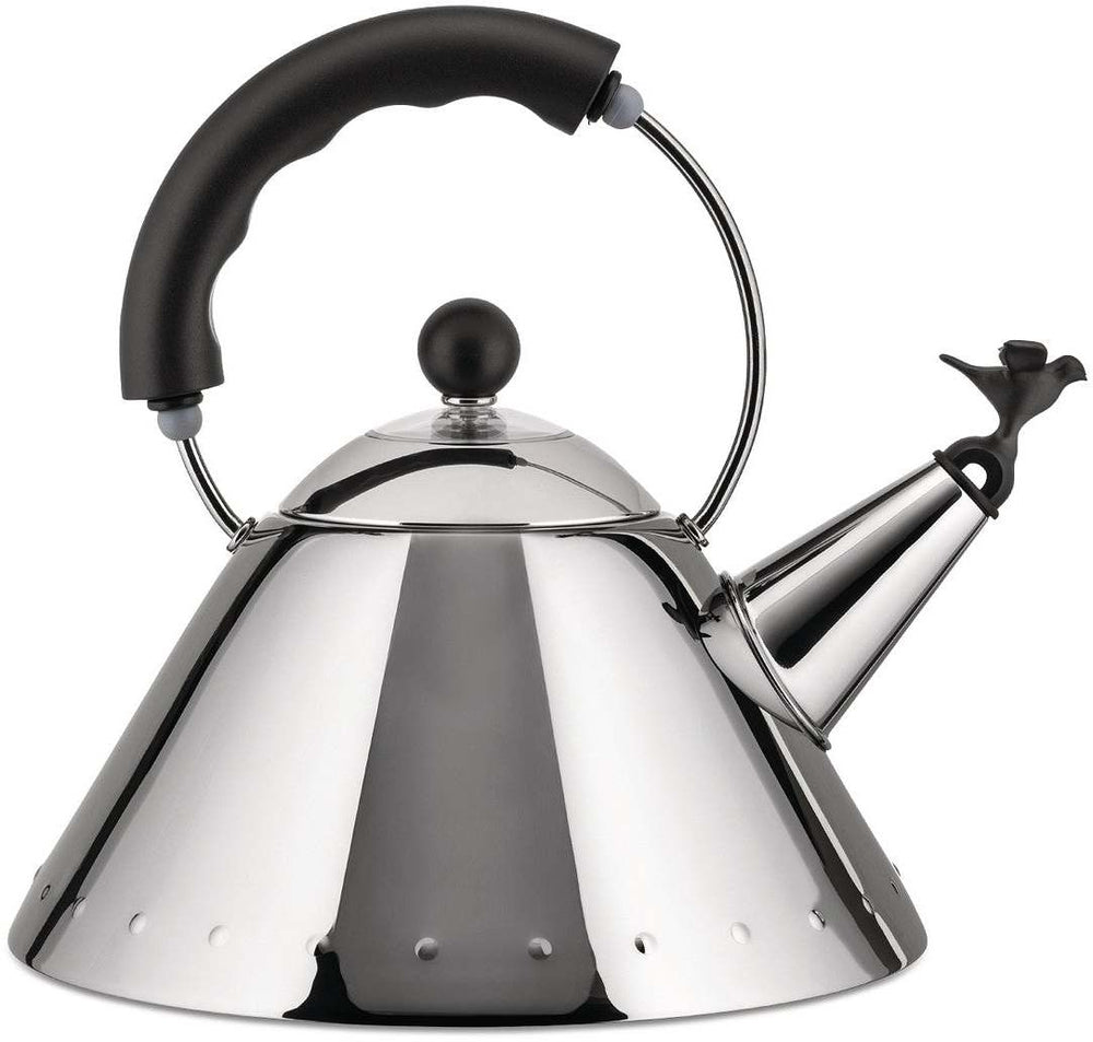 Alessi Fluitketel 9093 RVS / Zwart - 2 liter - Michael Graves - 9093 B