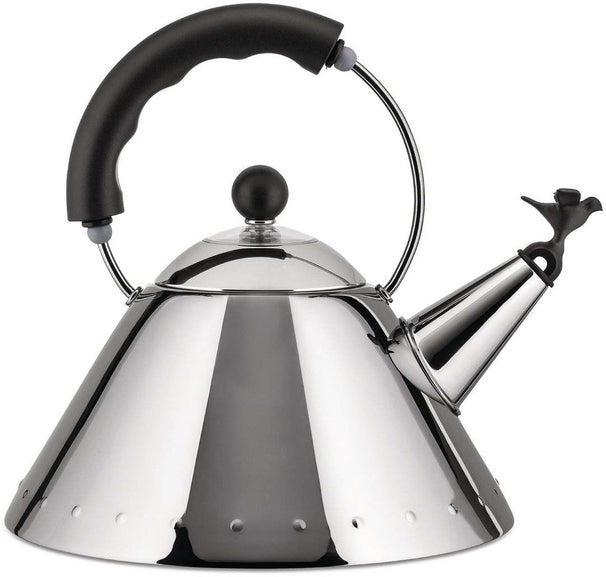 Alessi Fluitketel 9093 RVS / Zwart - 2 liter - Michael Graves - 9093 B