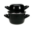 Cosy & Trendy Mosselpan - Emaille - Zwart - ø 12 cm / 900 ml - geëmailleerde anti-aanbaklaag