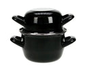Cosy & Trendy Mosselpan - Emaille - Zwart - ø 12 cm / 900 ml - geëmailleerde anti-aanbaklaag