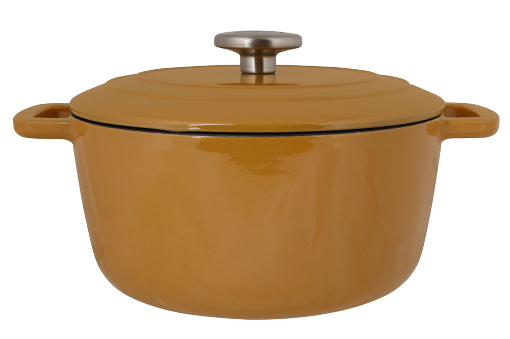Cosy & Trendy Braadpan met deksel Fontestic Gietijzer Amber Gold Ø 28 cm / 6.8 Liter - geëmailleerde anti-aanbaklaag