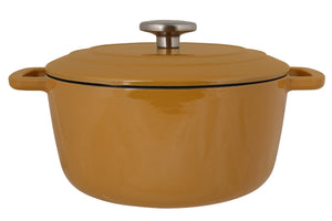Cosy & Trendy Braadpan met deksel Fontestic Gietijzer Amber Gold Ø 20 cm / 2.7 Liter - geëmailleerde anti-aanbaklaag