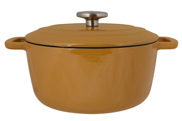 Cosy & Trendy Braadpan met deksel Fontestic Gietijzer Amber Gold Ø 28 cm / 6.8 Liter - geëmailleerde anti-aanbaklaag
