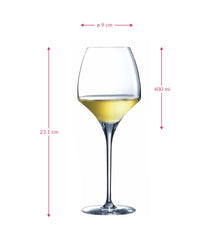 Chef & Sommelier Witte Wijnglazen Open Up - 400 ml - 6 stuks - 6 witte wijnglazen van 400 ml