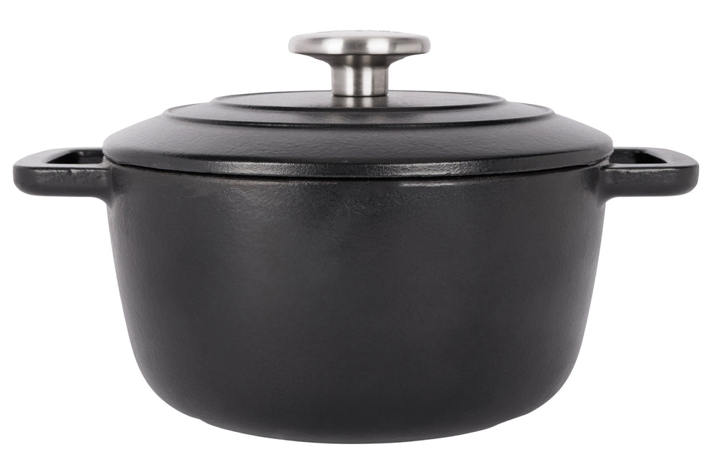 Cosy & Trendy Braadpan met deksel Fontestic Gietijzer Black Ø 20 cm / 2.7 Liter - geëmailleerde anti-aanbaklaag
