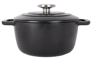 Cosy & Trendy Braadpan met deksel Fontestic Gietijzer Black Ø 20 cm / 2.7 Liter - geëmailleerde anti-aanbaklaag