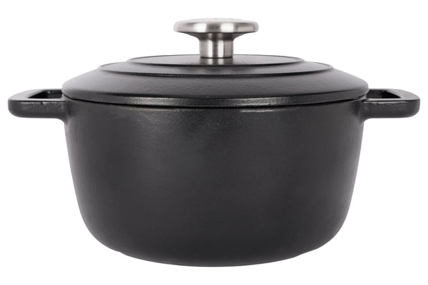 Cosy & Trendy Braadpan met deksel Fontestic Gietijzer Black Ø 20 cm / 2.7 Liter - geëmailleerde anti-aanbaklaag