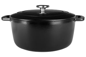 Cosy & Trendy Braadpan met deksel Fontestic Gietijzer Black Ø 24 cm / 4.6 Liter - geëmailleerde anti-aanbaklaag
