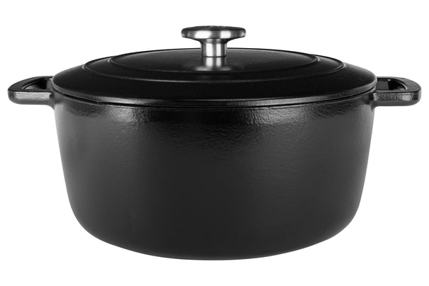 Cosy & Trendy Braadpan met deksel Fontestic Gietijzer Black Ø 28 cm / 6.8 Liter - geëmailleerde anti-aanbaklaag
