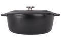 Cosy & Trendy Braadpan met deksel Fontestic Gietijzer Black Ovaal - 31 x 24 cm / 6 Liter - geëmailleerde anti-aanbaklaag