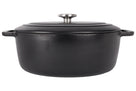 Cosy & Trendy Braadpan met deksel Fontestic Gietijzer Black Ovaal - 31 x 24 cm / 6 Liter - geëmailleerde anti-aanbaklaag
