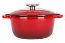 Cosy & Trendy Braadpan met deksel Fontestic Gietijzer Traditional Red Ø 20 cm / 2.7 Liter - geëmailleerde anti-aanbaklaag