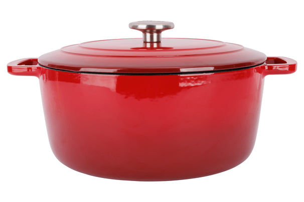 Cosy & Trendy Braadpan met deksel Fontestic Gietijzer Traditional Red Ø 28 cm / 6.8 Liter - geëmailleerde anti-aanbaklaag