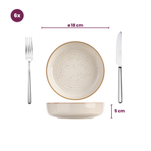 Cosy & Trendy Diepe Borden / Pastaborden Baltic Vanilla ø 18 cm - 6 stuks