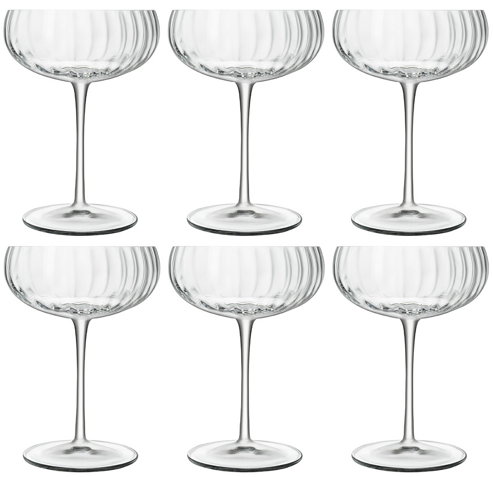 Luigi Bormioli Champagneglazen - Flutes - Champagnecoupe - Speakeasies - 300 ml - 6 Stuks