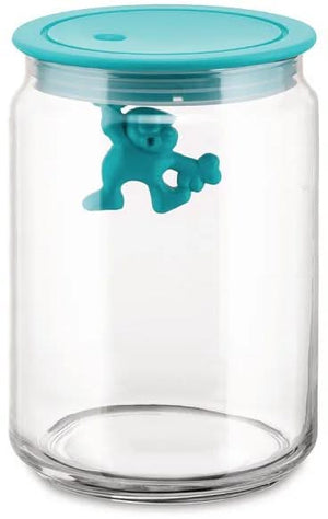 Alessi Voorraadpot Gianni A Little Man Holding On Tight Blauw - 900 ml - Mattia Di Rosa - AMDR05 AZ