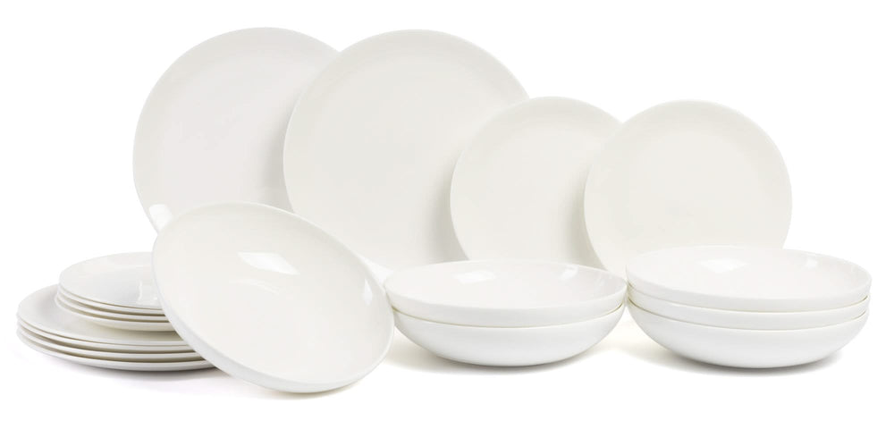 ASA Selection Serviesset A Table - Wit 18-delig / 6 personen - 6 dinerborden, 6 ontbijtborden en 6 diepe borden