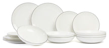 ASA Selection Serviesset A Table Ligne Noire 18-delig / 6 personen - 6 dinerborden, 6 ontbijtborden en 6 pasta-/soepborden