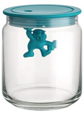 Alessi Voorraadpot Gianni A Little Man Holding On Tight Blauw - 700 ml - Mattia Di Rosa - AMDR04 AZ