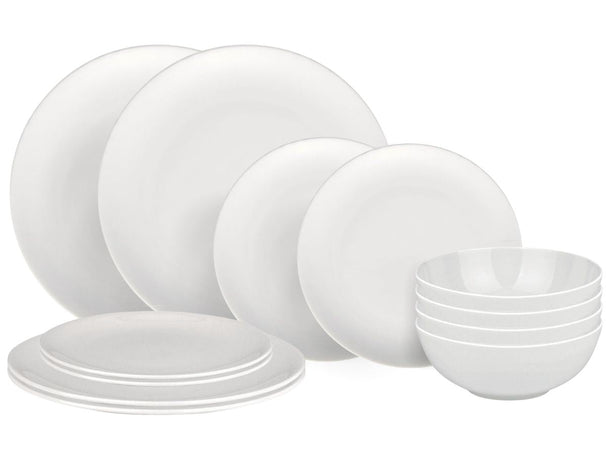 Alessi Serviesset All-Time 12-delig /  4 personen  - 4 dinerborden, 4 ontbijtborden en 4 kommen