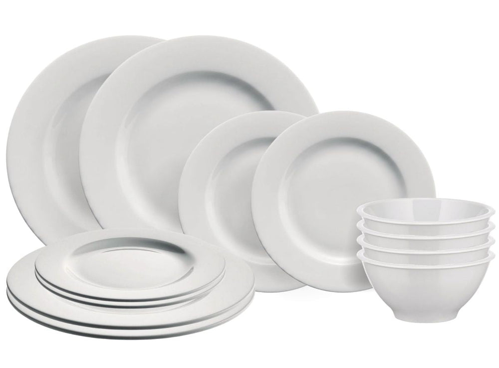 Alessi Serviesset PlateBowlCup 12-delig /  4 personen  - 4 dinerborden, 4 ontbijtborden en 4 kommen
