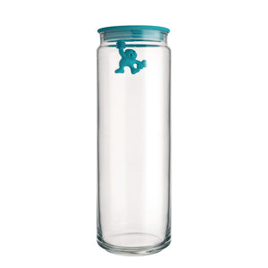 Alessi Voorraadpot Gianni A Little Man Holding On Tight Blauw - 2 liter -  Mattia Di Rosa - AMDR08 AZ